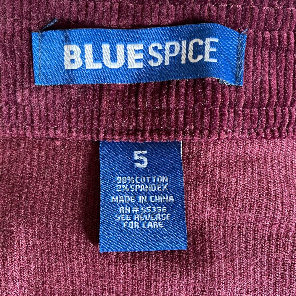 Corduroy maroon miniskirt - Picture 3 of 5
